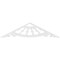 Ekena Millwork Pitch Wagon Wheel Architectural Grade PVC Gable Pediment, 36"W x 9"H x 1"P (6/12) GPP036X009X100WAG - alternate 3